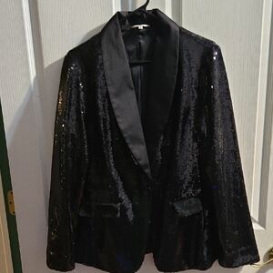 Studio Y Black Sequin Blazer
